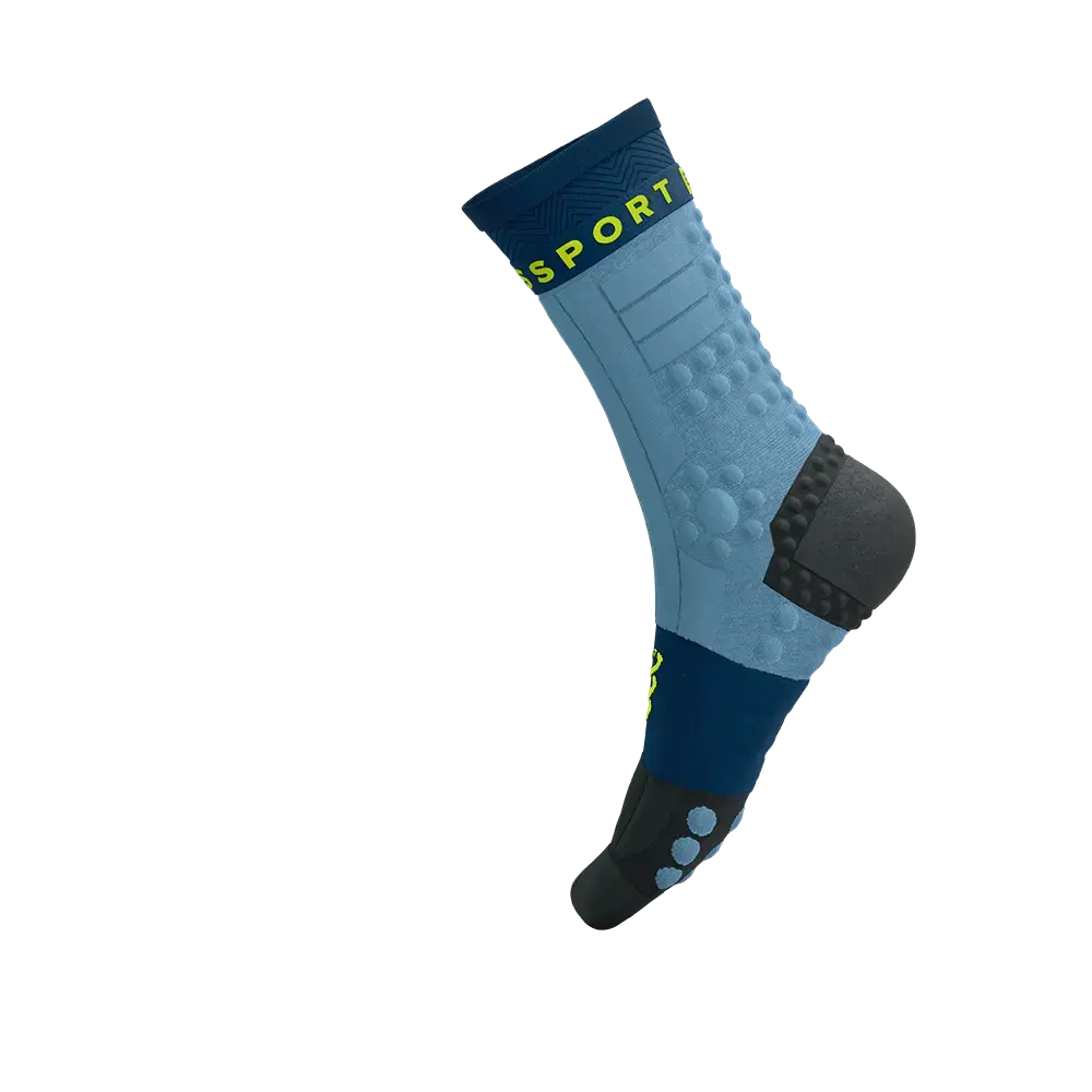 Compressport Pro Racing Winter Trail Compressiesokken Blauw/Groen