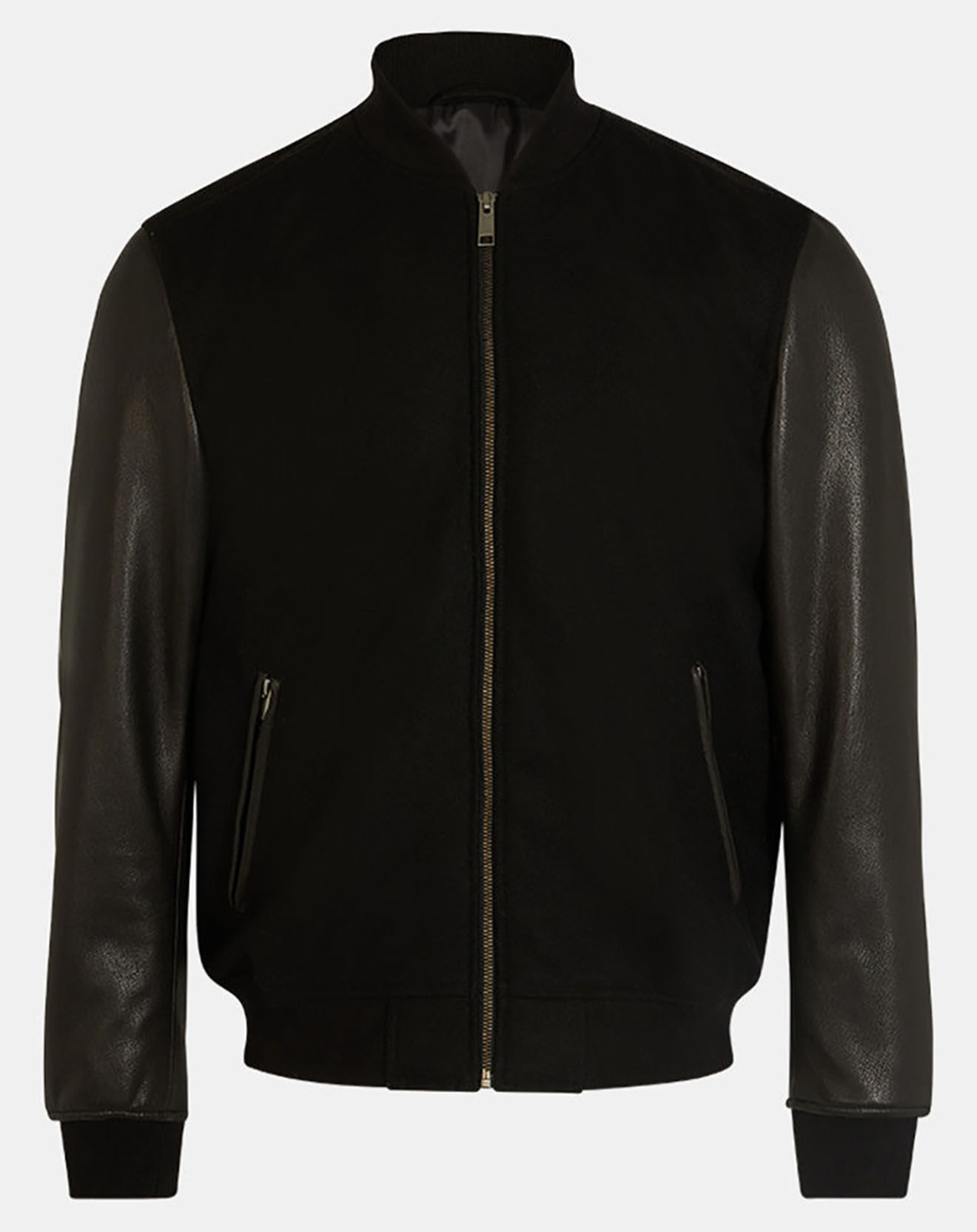 Galeries Lafayette Teddy en Cuir & Laine Parsity  noir