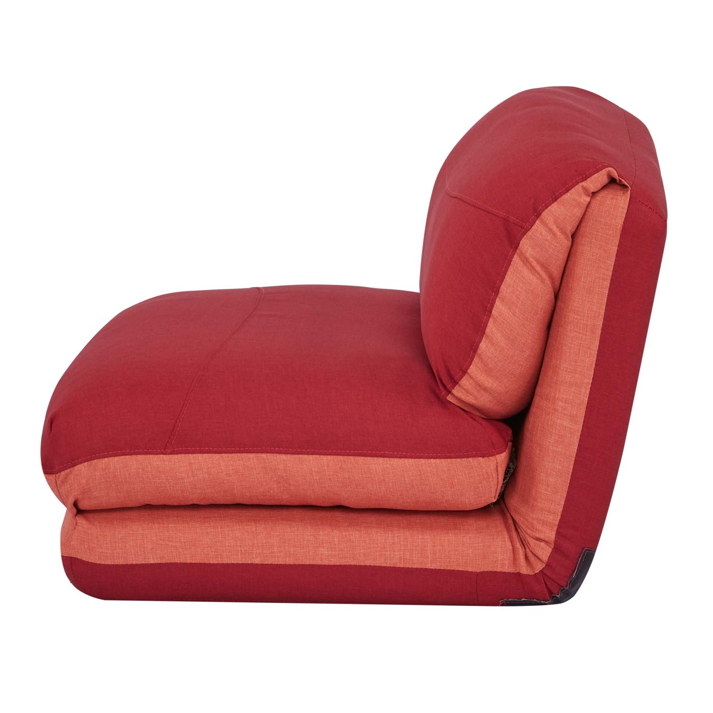 Schlafsessel MCW-E68, Schlafsofa Funktionssessel Klappsessel Relaxsessel, Stoff/Textil ~ orange/dunkelrot