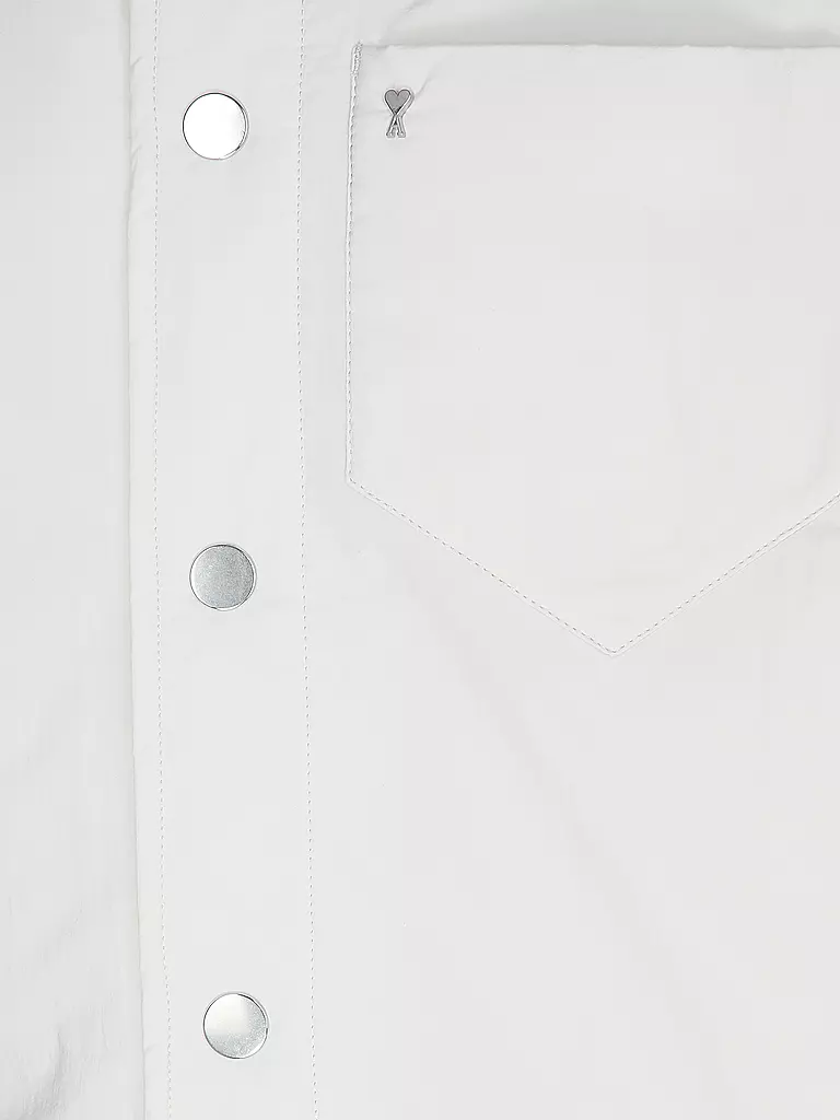 AMI PARIS Kurzjacke Overshirt hellgrau
