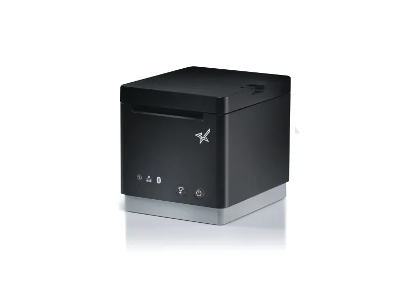 Star mC-Print2 MCP21 LB BK E U - Kvitteringsprinter - direkte termisk - Rulle (5,8 cm) - 203 dpi - op til 100 mm/sek. - USB, LAN, Bluetooth, USB vært, Lightning - skærer - sort