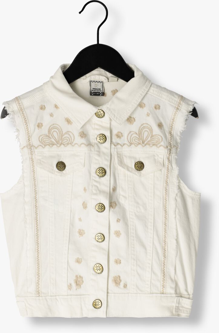 INDIAN BLUE JEANS witte indian blue jeans gilet gilet embroidery