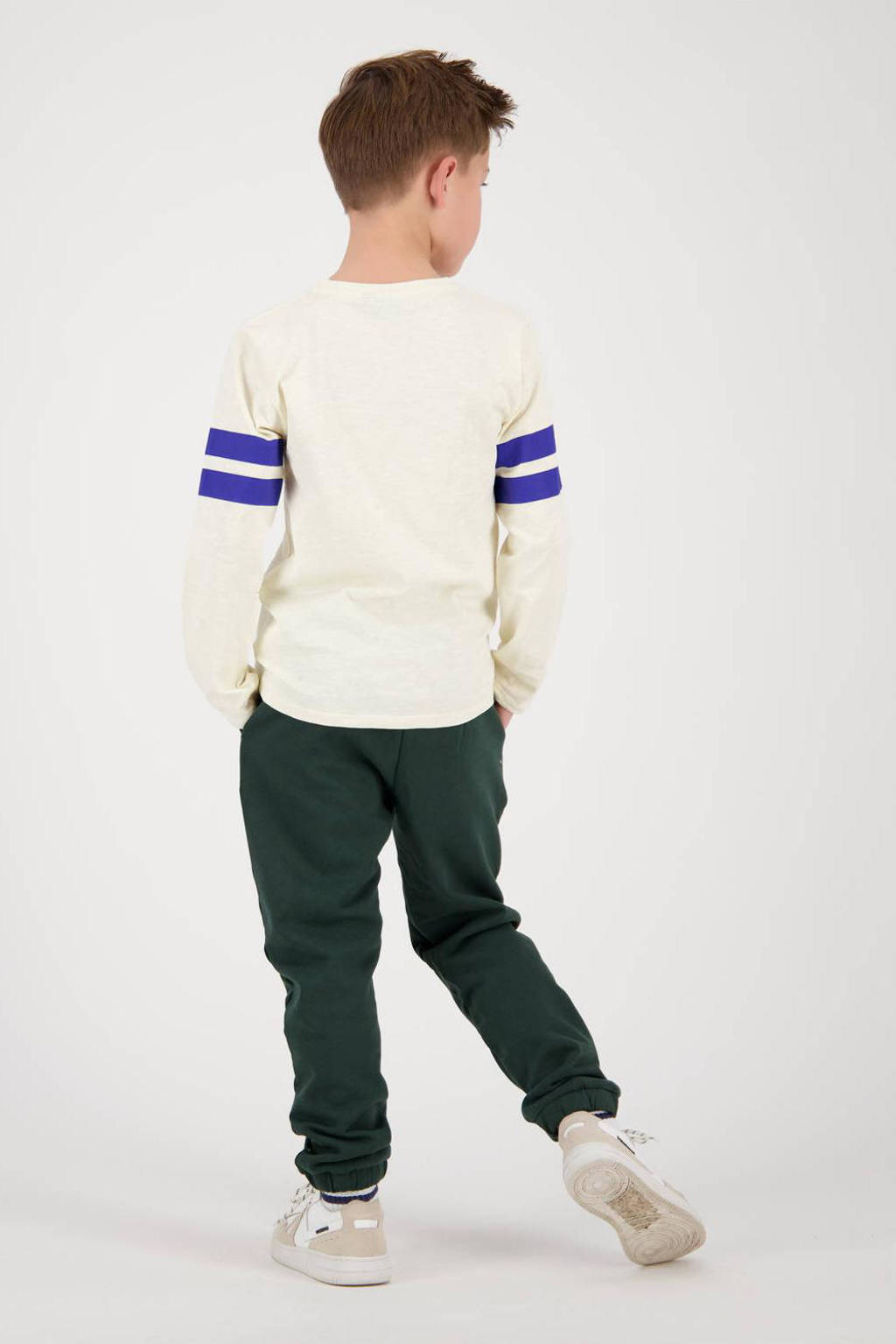 Vingino longsleeve Hessel wit/blauw