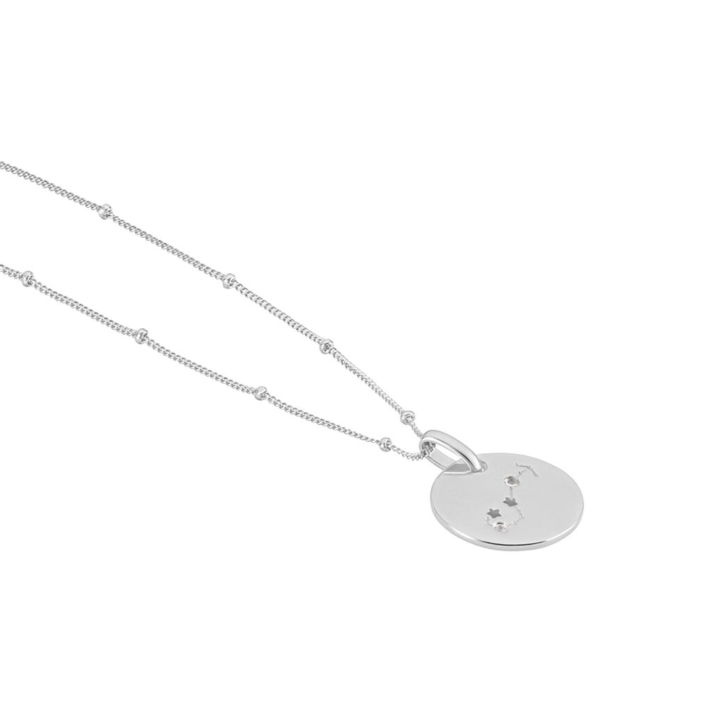 Collier Astr Argent Oxydes De Zirconium