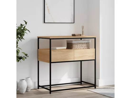 Table console chêne sonoma 75x40x75 cm bois d'ingénierie