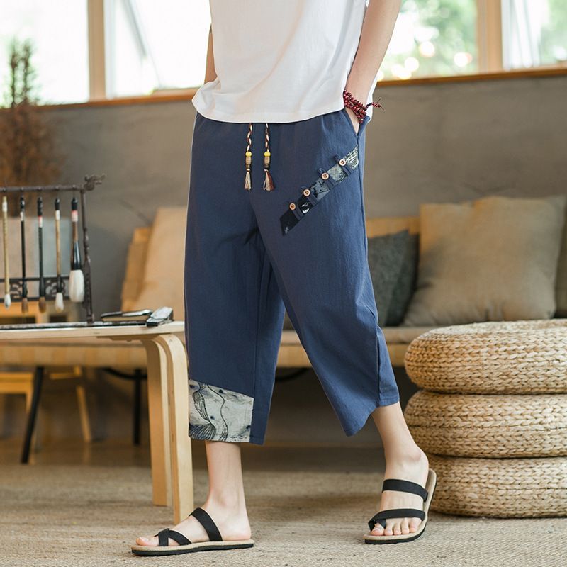 Aozora - Capri-broek met printpaneel