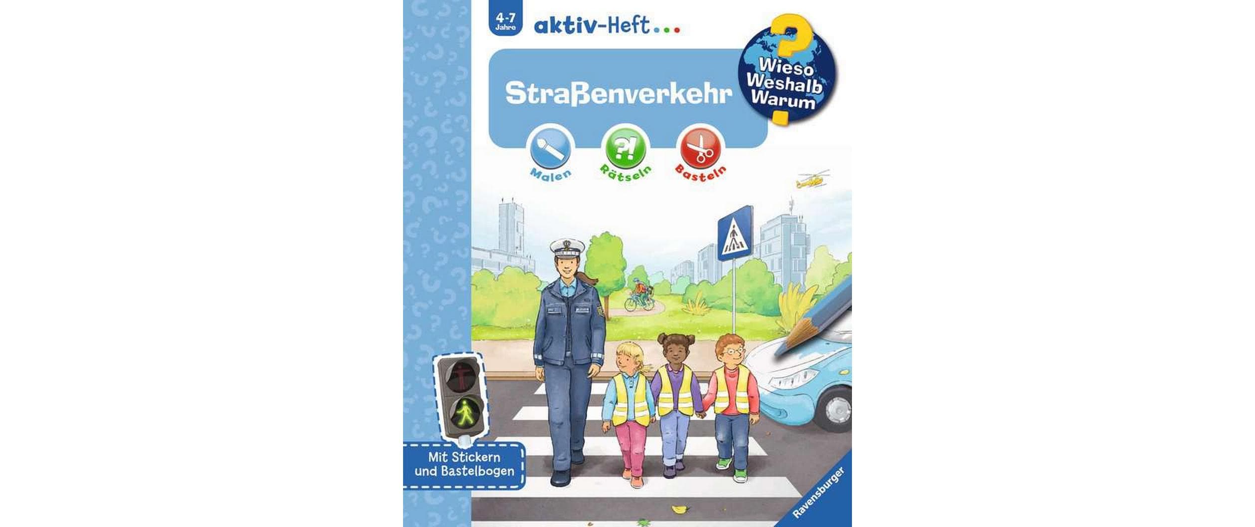 Kinder-Sachbuch WWW aktiv-Heft: StrassenverkehrMalen, Rätseln, Basteln
