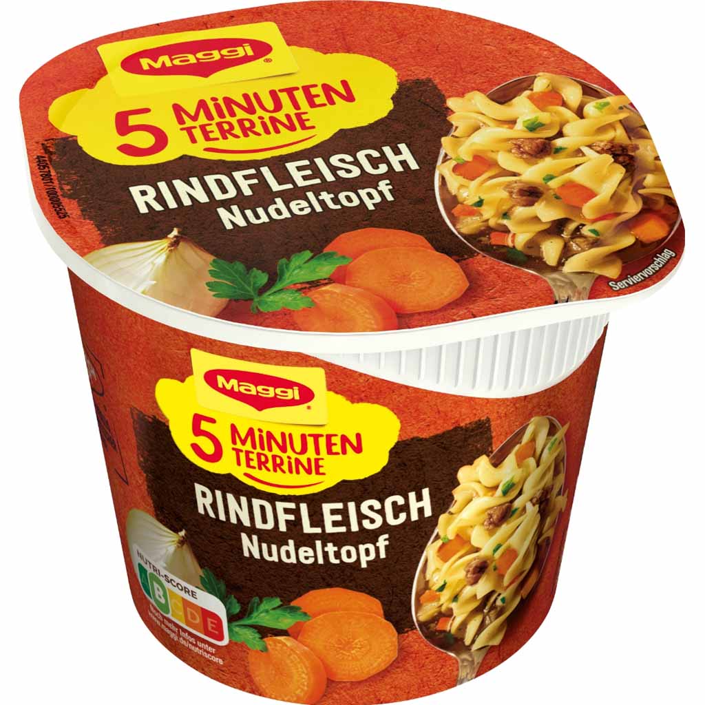 8x Maggi 5 Minuten Terrine Rindfleisch Nudeltopf á 42g=336g MHD:30.10.25