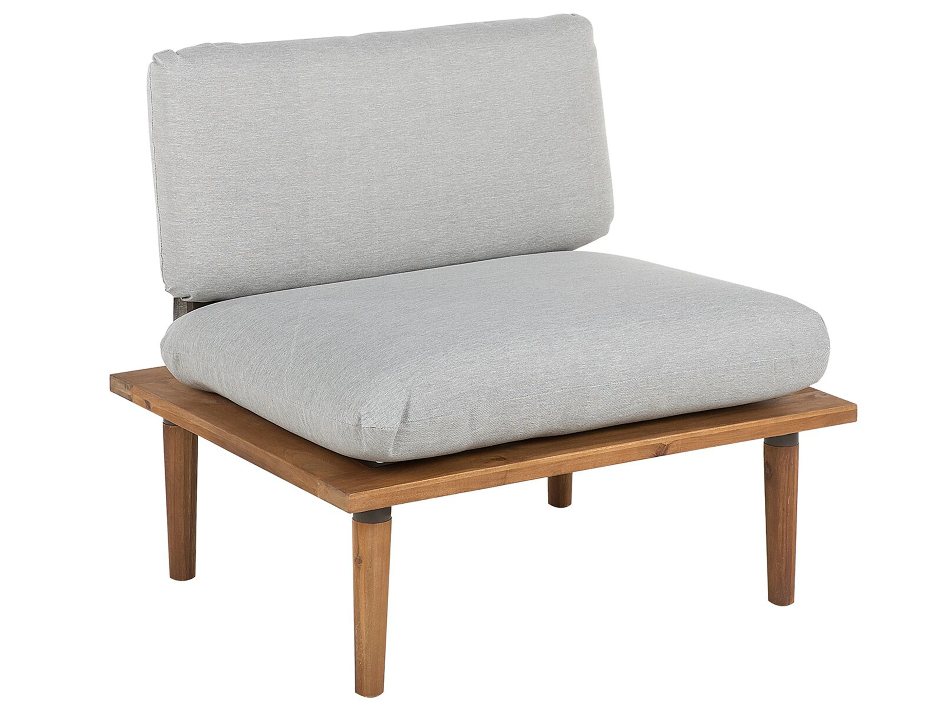 Loungeset met tafel 2-zits FRASCATI modulair Gecertificeerd acaciahout Lichtgrijs