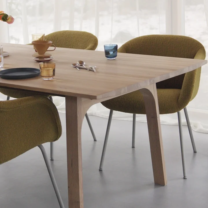 Muuto - Earnest Wood Esstisch, 205 x 100 cm, Eiche geölt