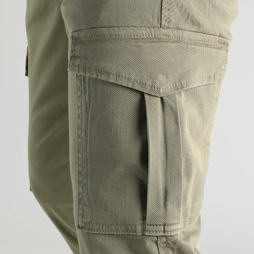 Lot De 2 Pantalons Cargo 2473 2714 Gris Anthracite Vert Kaki