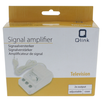 Q-Link signaalversterker 2 uit regelbaar wit