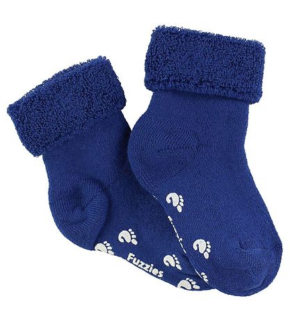 Fuzzies Babysocken - Anti-Rutsch Unterseite - Blau