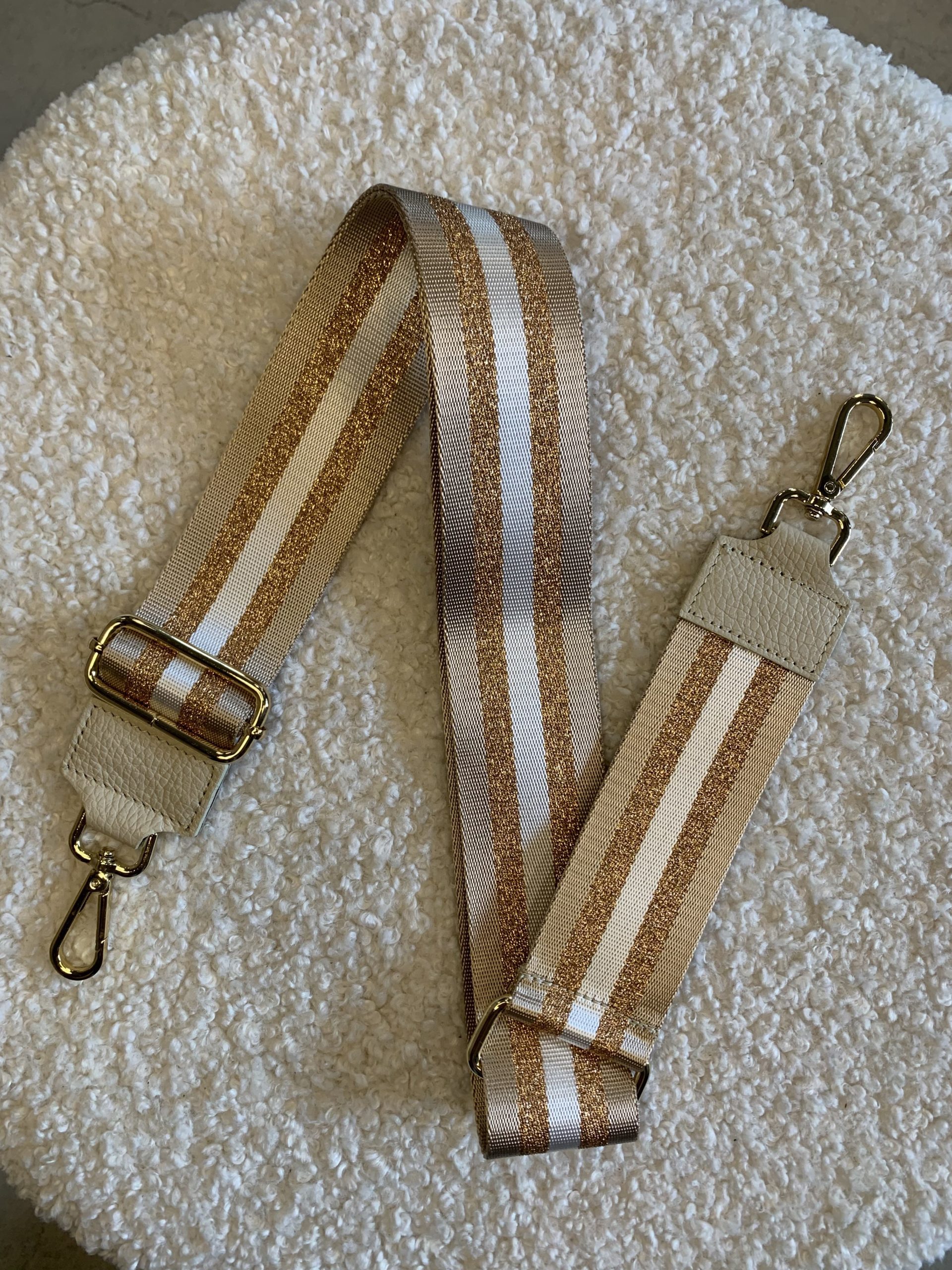 Bag Strap - Glitter Ecru - Goud
