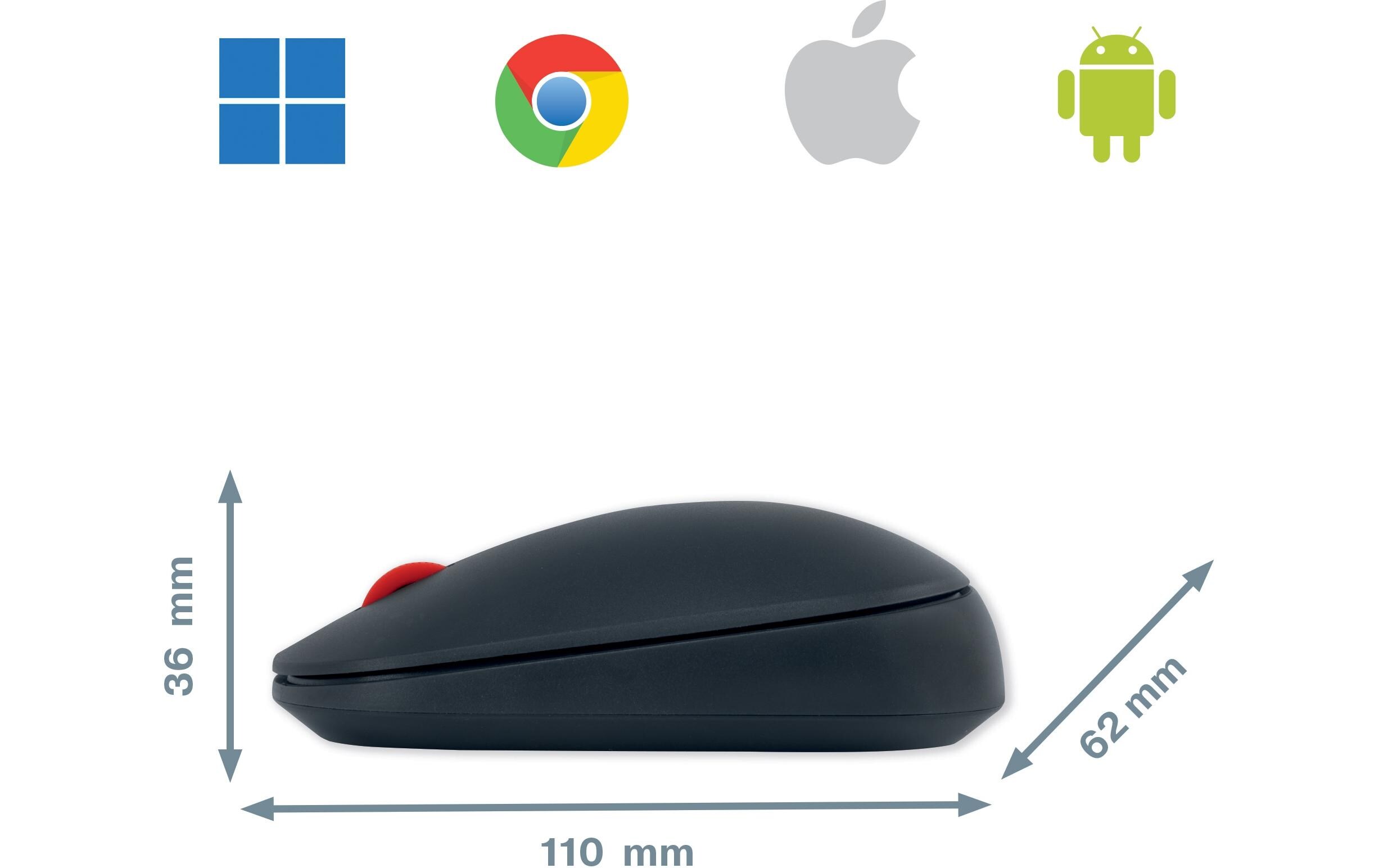 Maus Cosy Kabellose SamtgrauDual Kabellose Computermaus