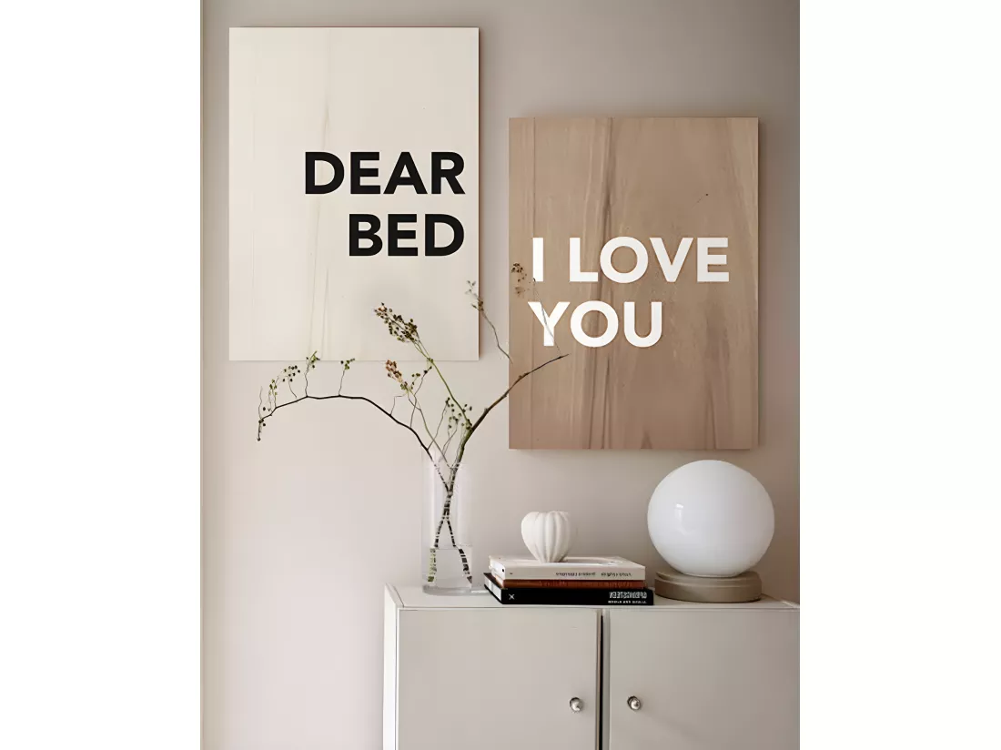Pack tableaux en bois Dear Bed 40x50cm