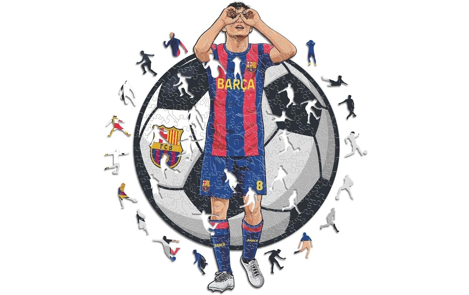 Puzzle »Iconic FC Barcelona – Pedri« Holzart: Birke (Herkunftsland: China)