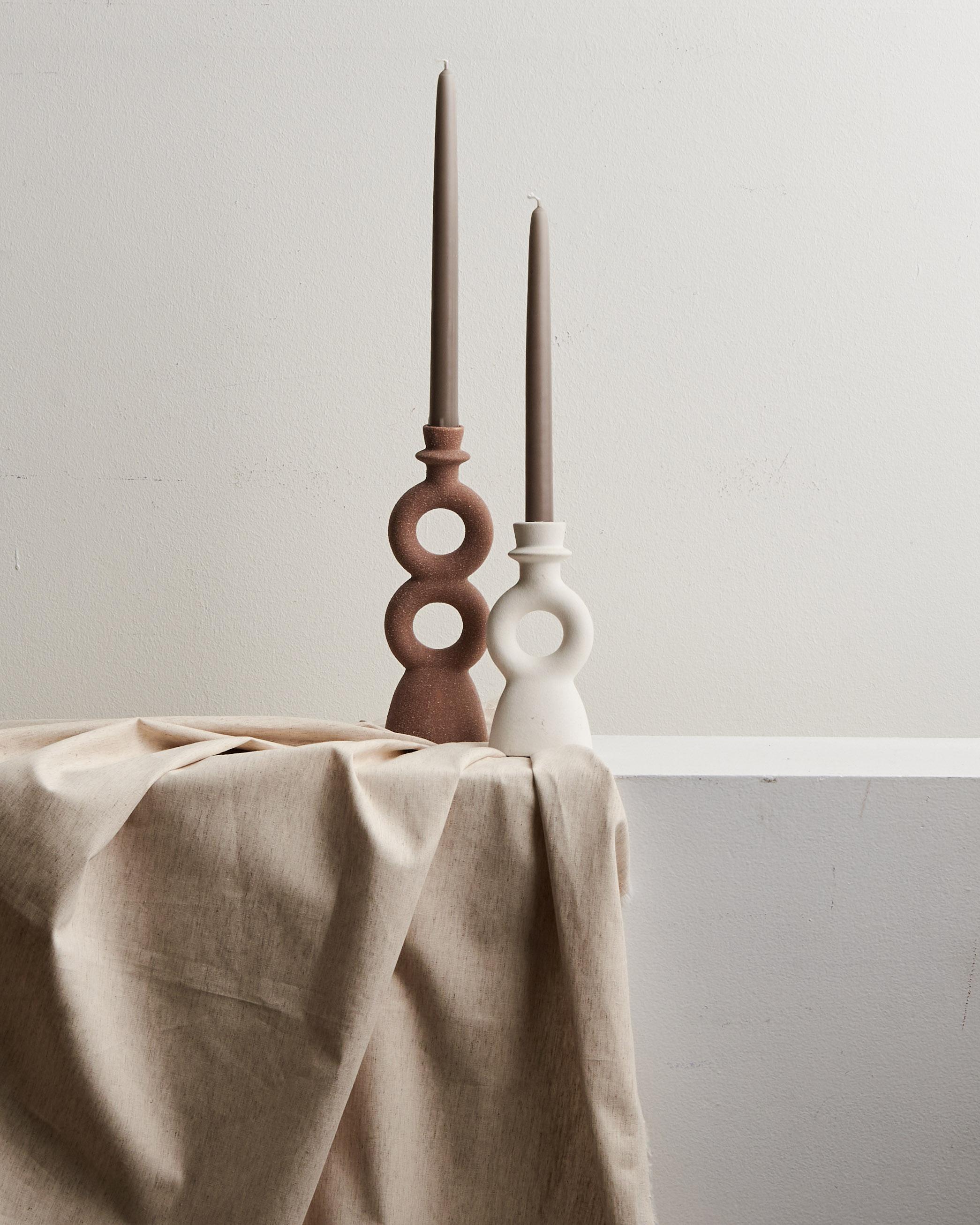 Kaarshouder NAOUSA Keramiek 23 cm Beige