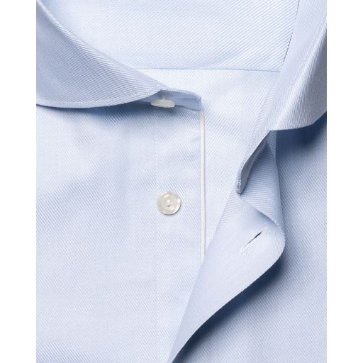 Eton Melange Semi Solid Fine Twill Contemporary Fit Skjorte, Light Blue, 46
