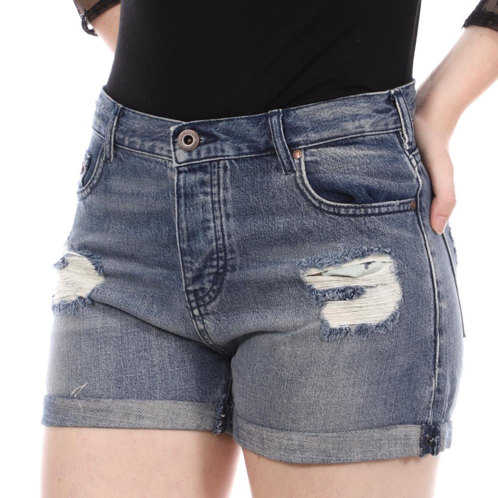 Scotch & Soda Short en Jean Bleu Femme Scotch & Soda Destroy