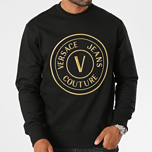 Sweat Crewneck Vemblem 3D Embroidery 75GAIT05-CF06T Noir Doré
