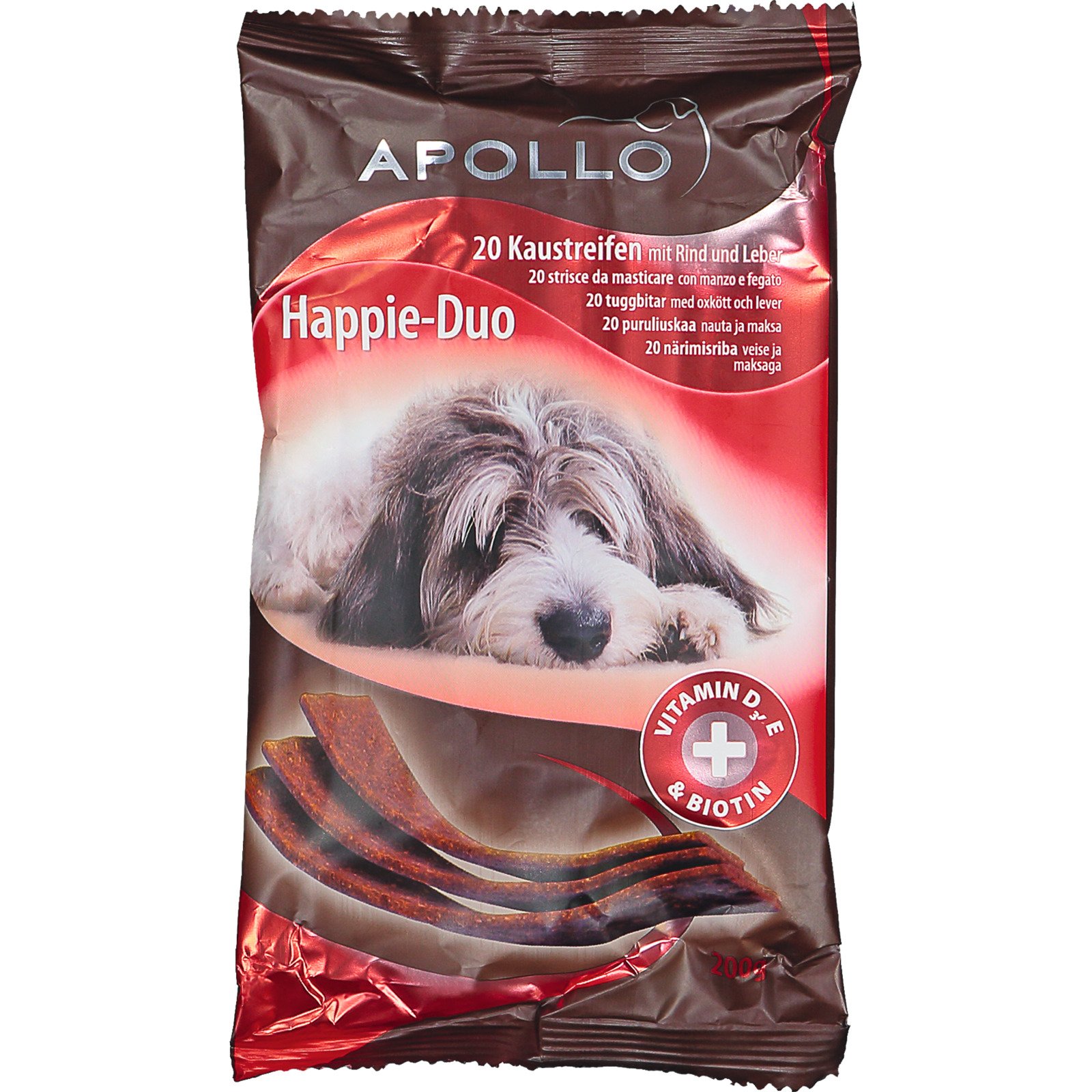 Apollo Kaustreifen Rind+Leber 200g
