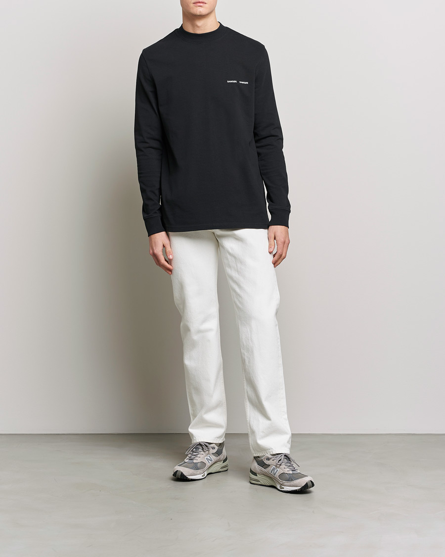Samsøe Samsøe Norsbro Long Sleeve Organic Cotton Tee Black