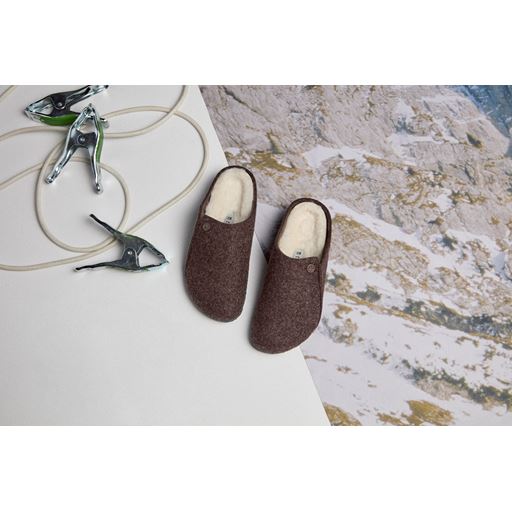 Birkenstock Zermatt Shearling Wool Hjemmesko, Mocha, 39