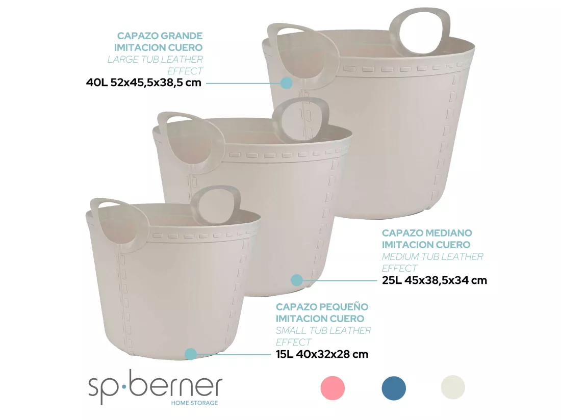 panier de rangement craft medium 25l gris clair 45x38,5x34