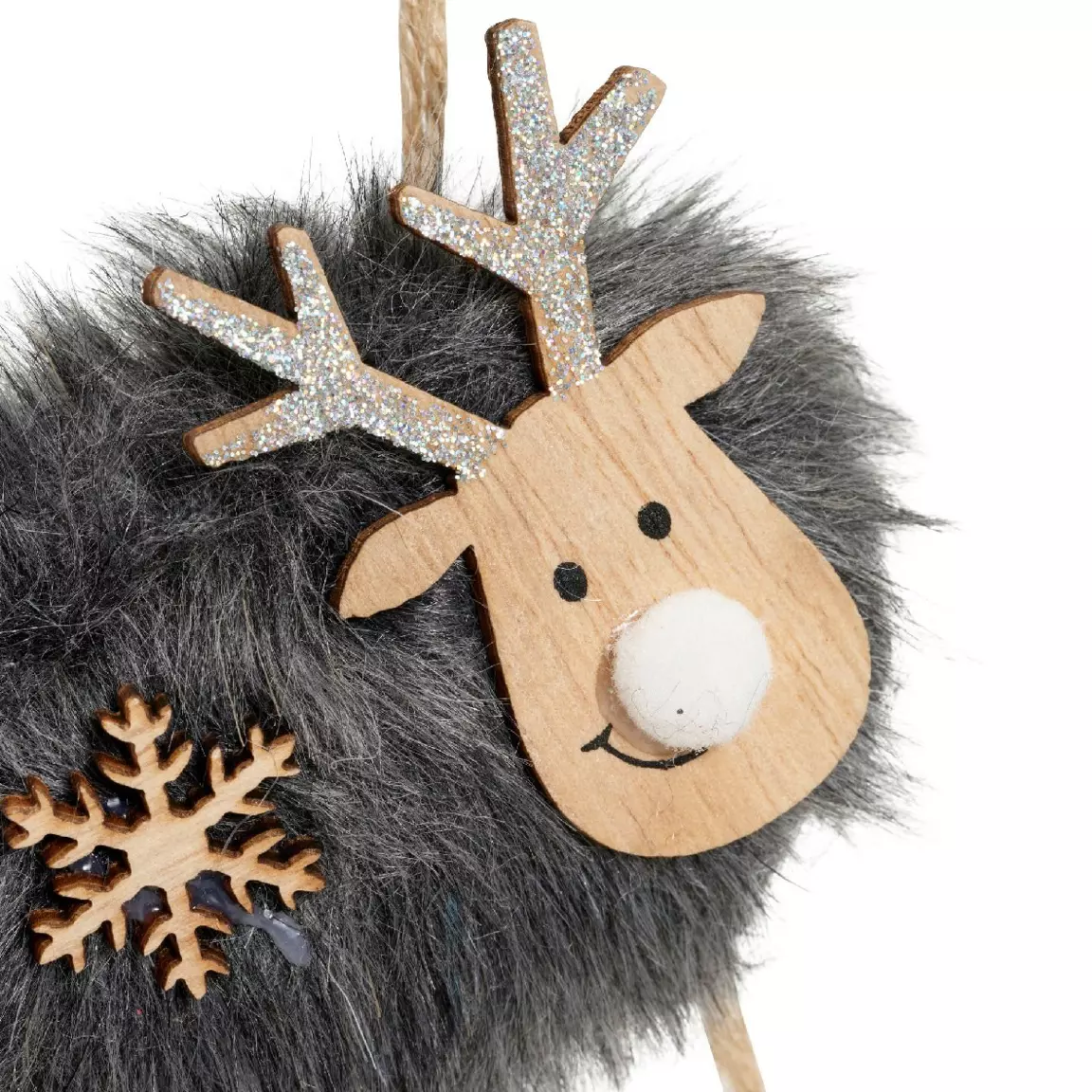 Suspension de Noël (H15 cm) Renne Diego Marron foncé
