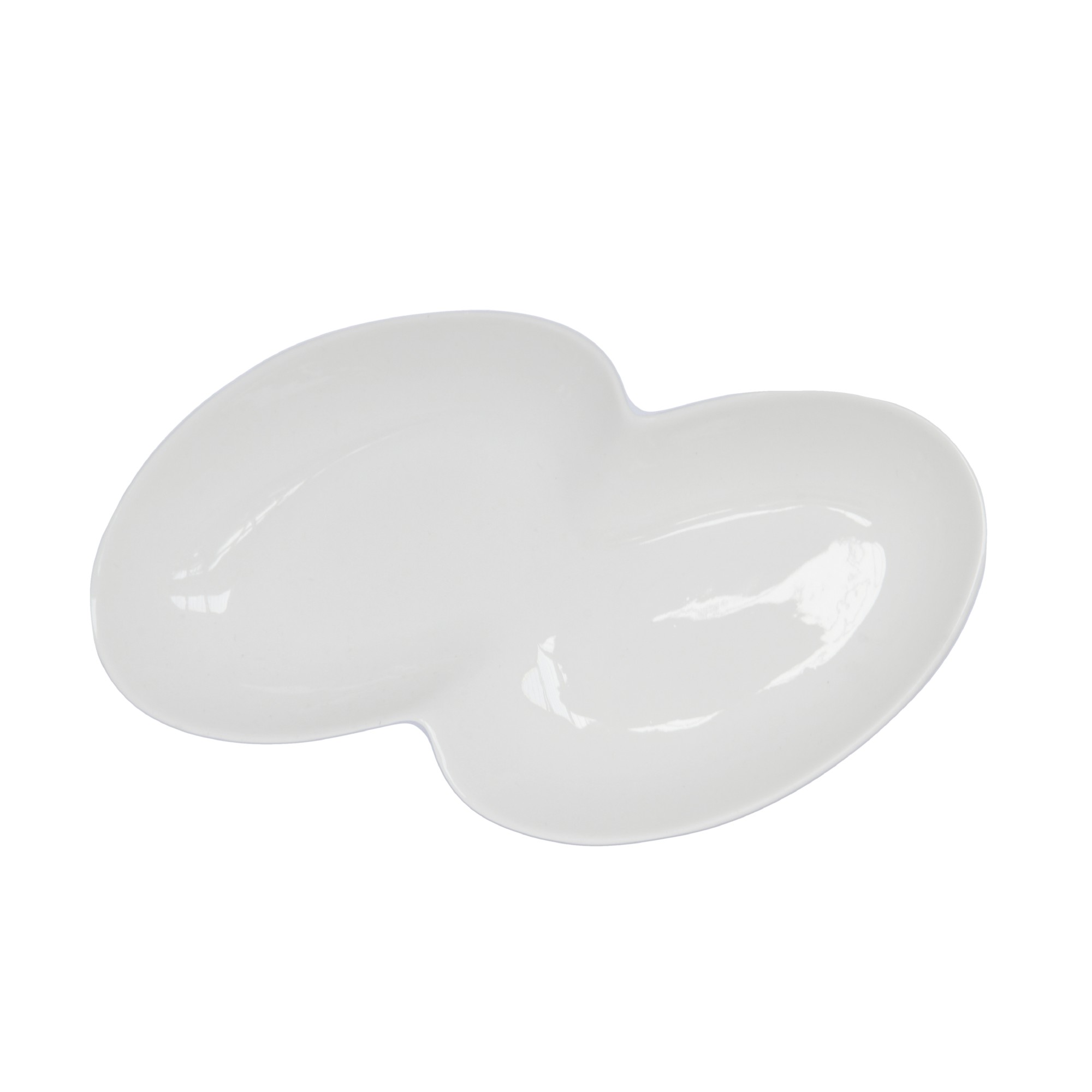 Schale 'Cloud' L , weiß, B 27 cm, T 12 cm, H 3 cm von fischer's lagerhaus