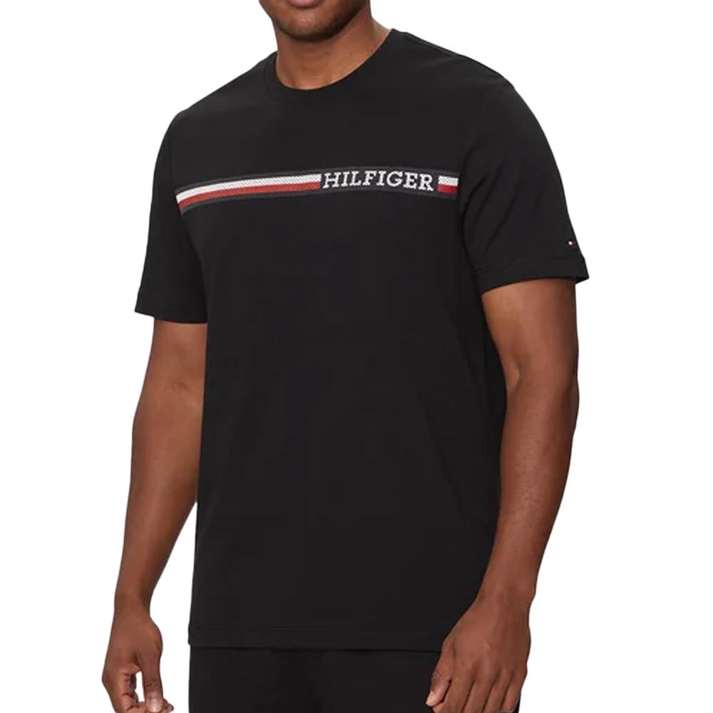 Tommy Hilfiger T-shirt Noir Homme Tommy Hilfiger Chest Stripe