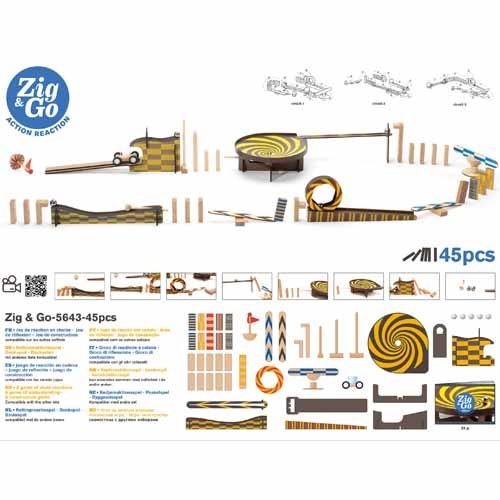 Djeco kettingreactiespel zig & go - 45st