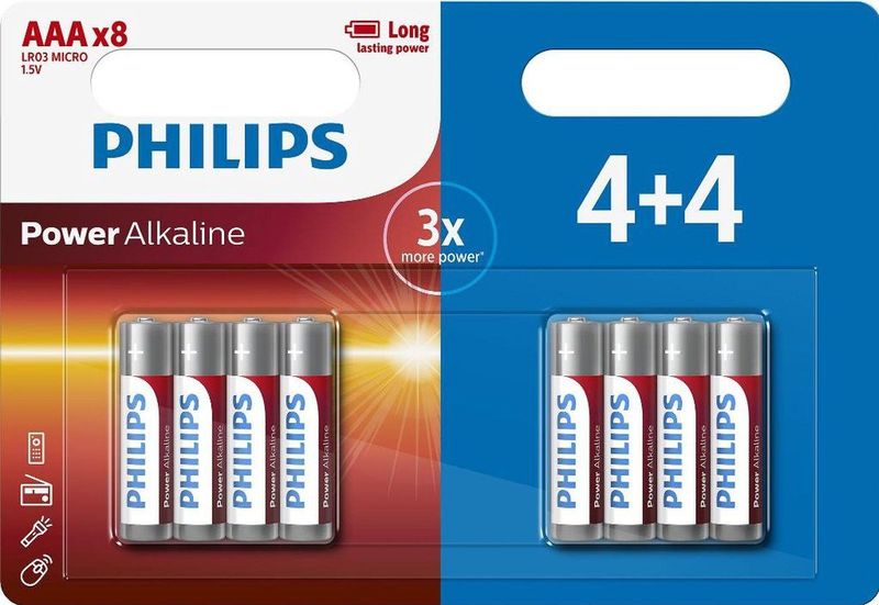 Philips - Power Alkali-batterijen - AAA - 4 Stuks