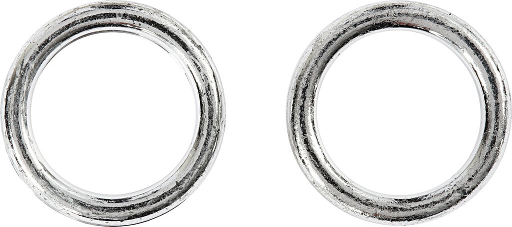 Plastikringe - Sølv - Ø 15 MM - Tykkelse 2 MM - 25 Stk