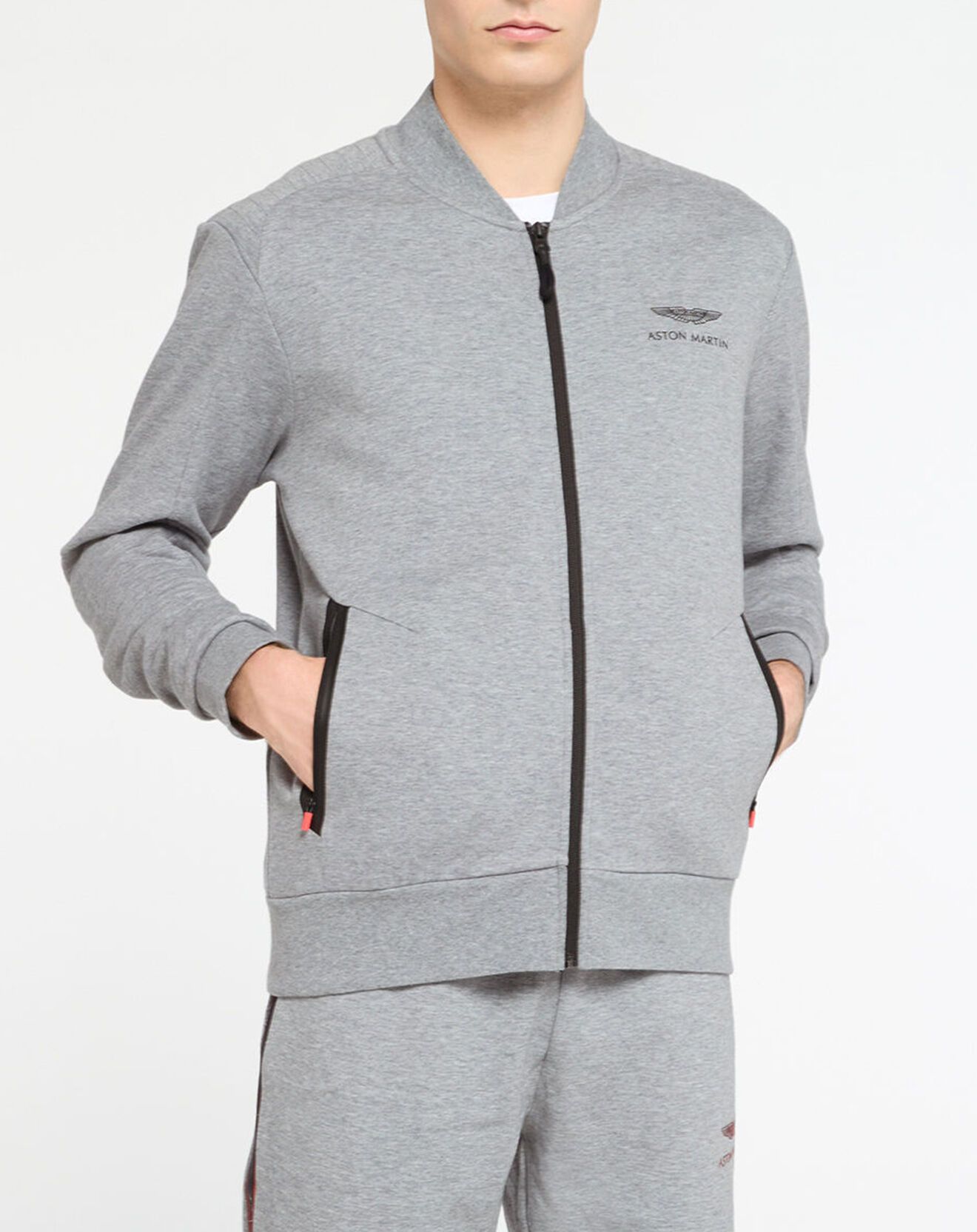 Hackett London Sweat Motard Aston Martin Racing gris clair
