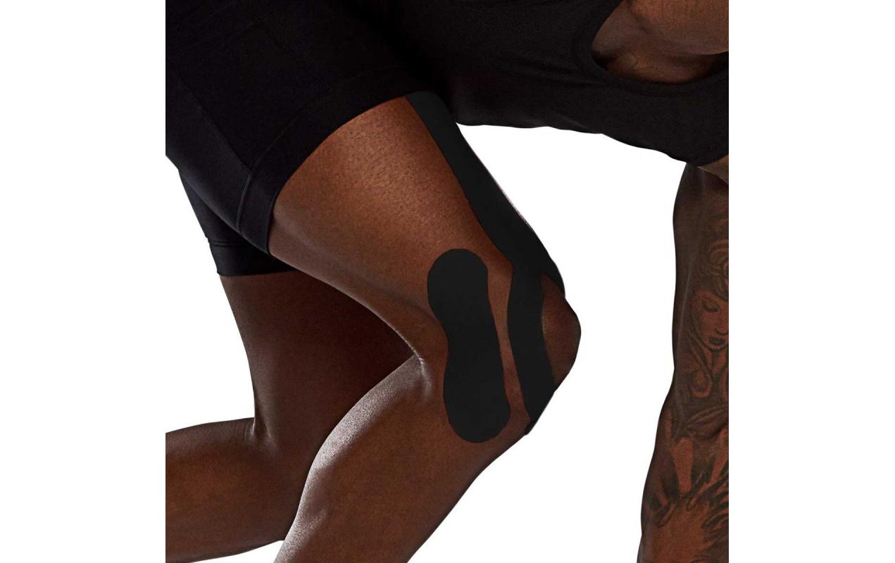K-Tape schwarz 5 cm x 5 mAtmungsaktives Kinesiology Tape für Muskeln und Gelenke