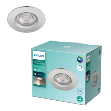 Philips inbouwspot Dive chroom