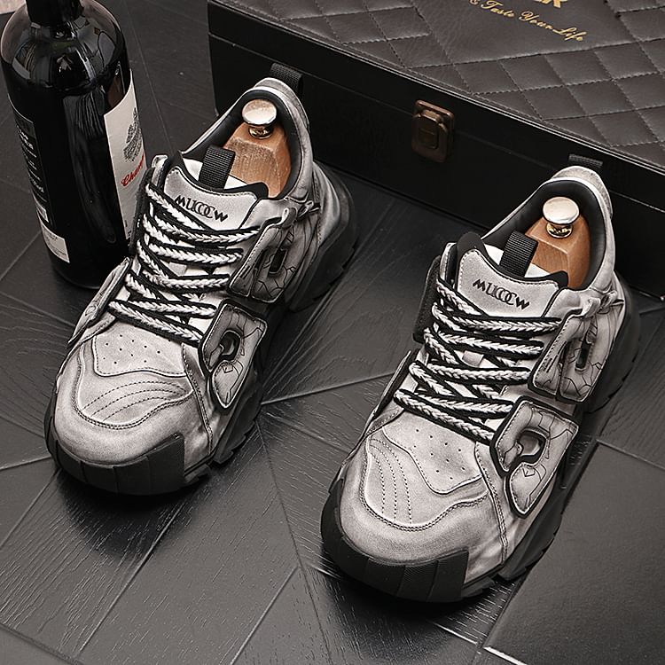Mr Ozera - Platformsneakers met letters