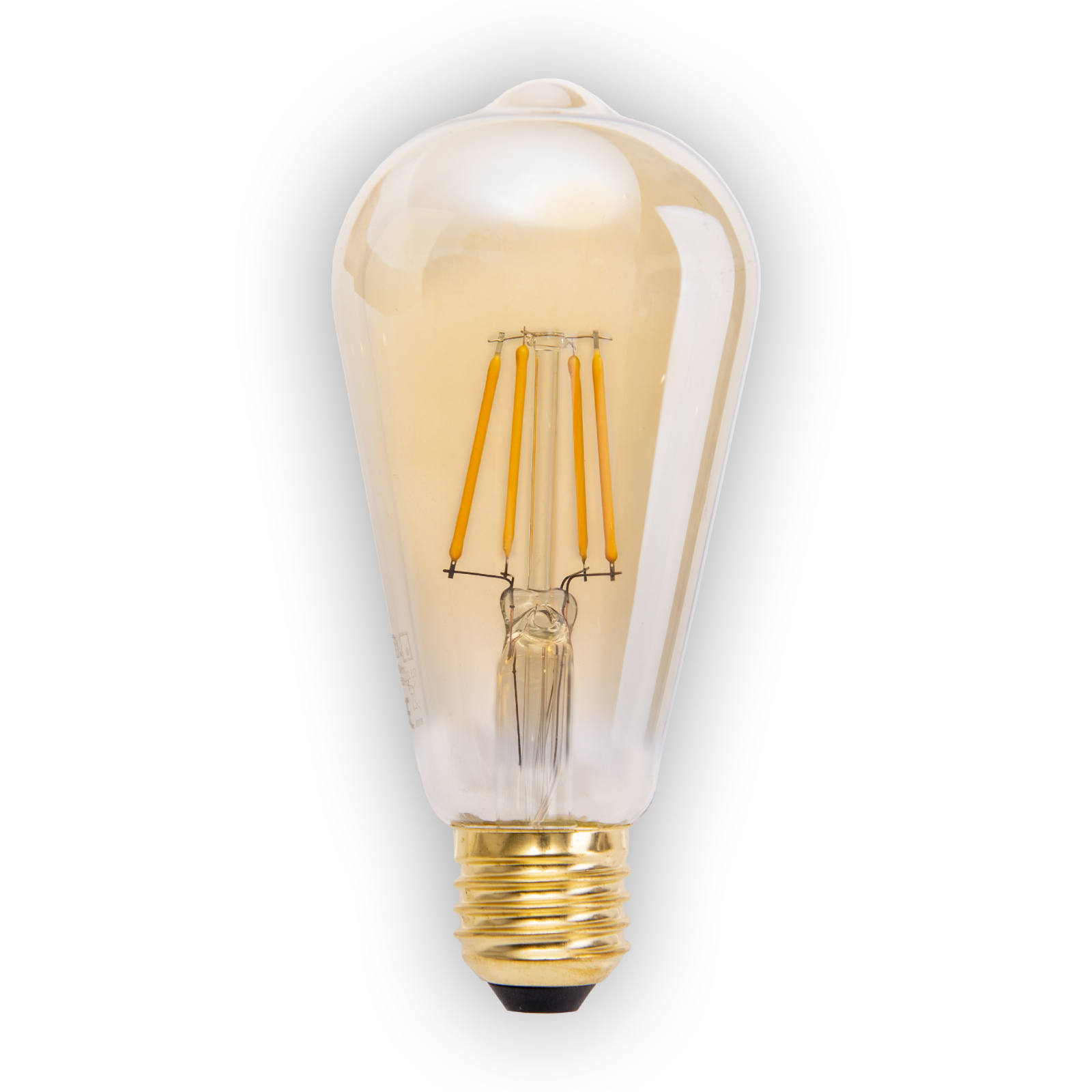4er-Set LED-Leuchtmittel - amber - 4 Watt - E27 - warmweiß