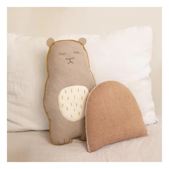 Muskhane Coussin Pasu Grizzly en feutre | Gris clair