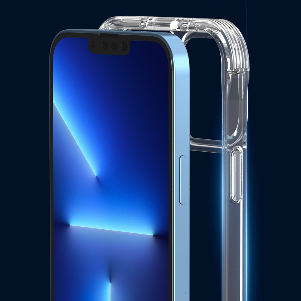 iPhone 14 Pro Max MagSafe Hybrid Hülle TPU Bumper Acryl Rückseite Air Cushion Fallschutz   Kickstand Halterung - Transparent