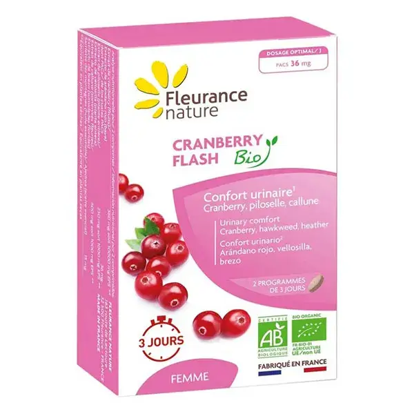Fleurance Nature - Conforto Urinário - Cranberry Orgânico Flash - 14 comprimidos