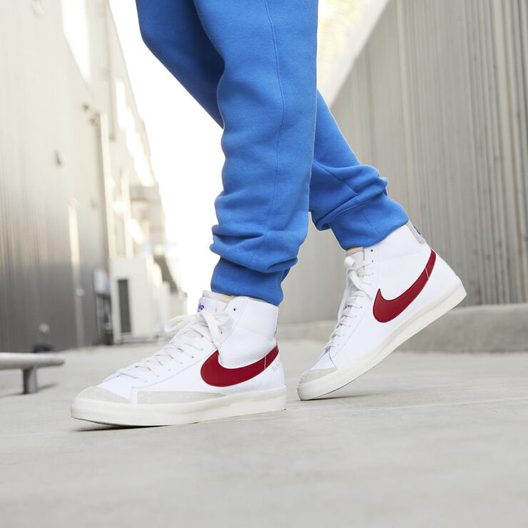 Nike blazer mid '77 White/gym red-lt smoke grey-phantom