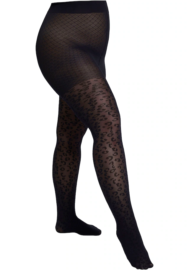 Camano Feinstrumpfhose »fine curvy« 50 1 Stk. tlg. mit dekorativem Musterabschluss