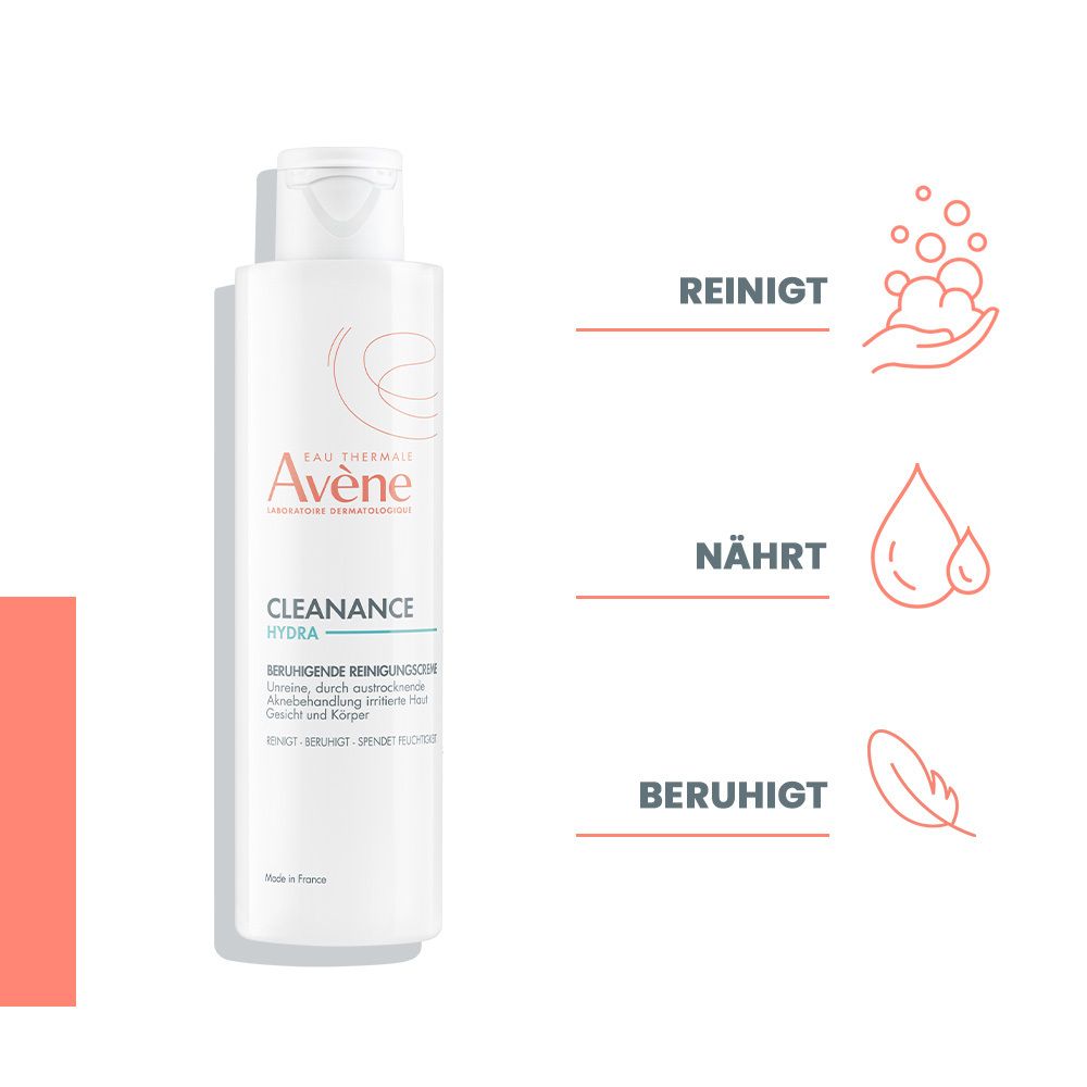 Avène Cleanance HYDRA Beruhigende Reinigungscreme - bei Akne