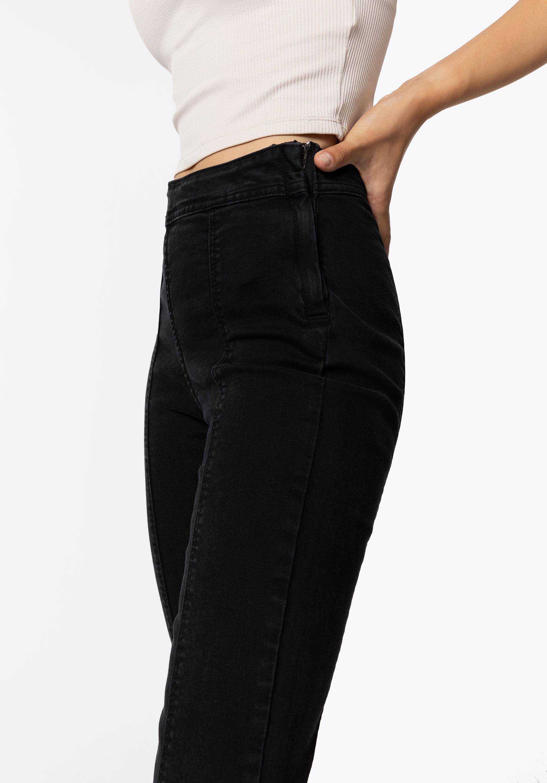 Jeans Bootcut Cintura Média