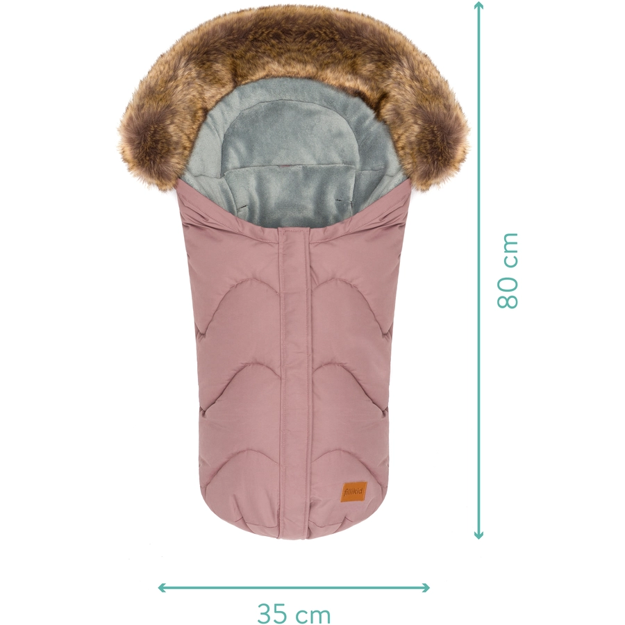 fillikid Winterfußsack Lhotse für Babyschale Altrosa