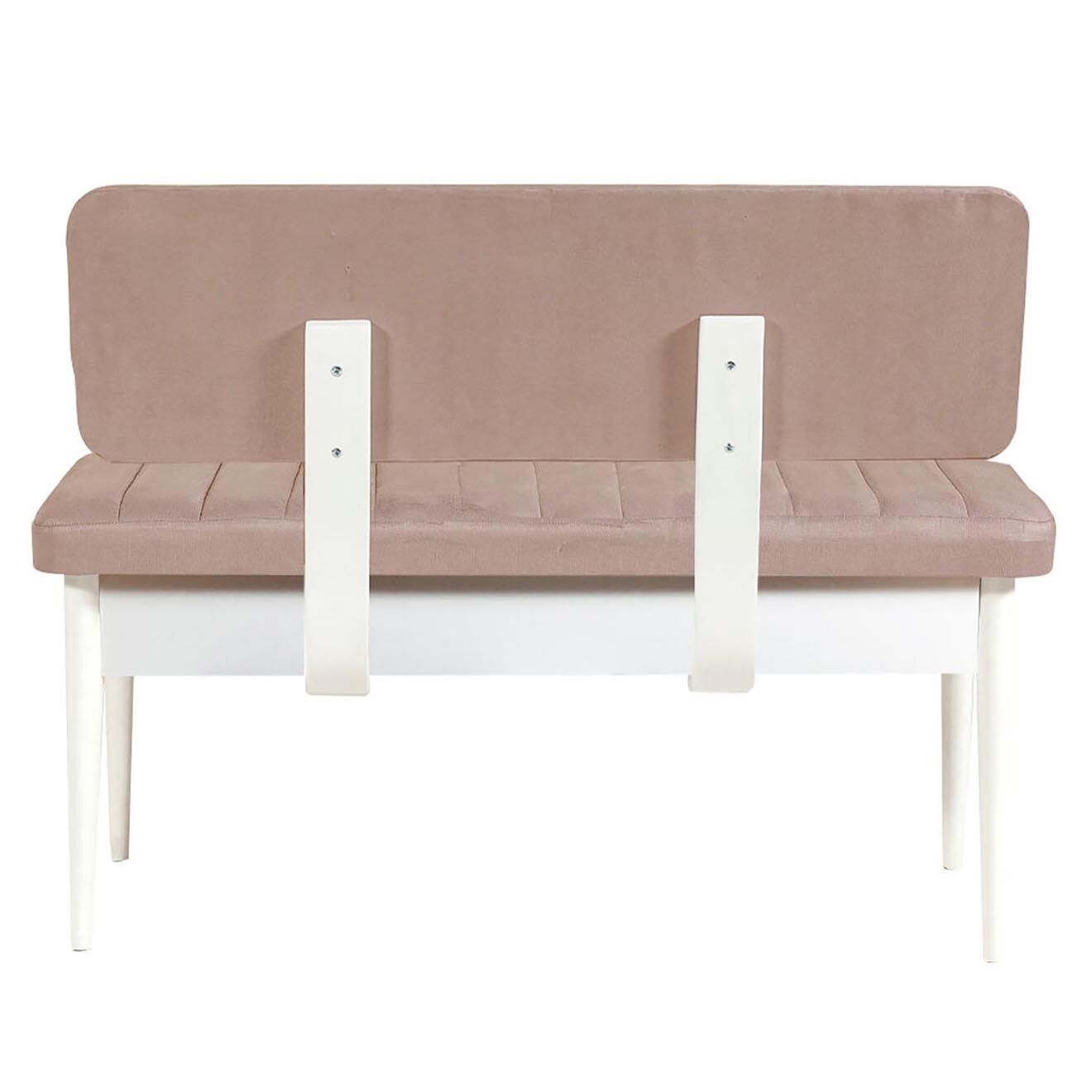 Homitis Ensemble Table + 2 Chaises + 2 Bancs Vina blanc/gris