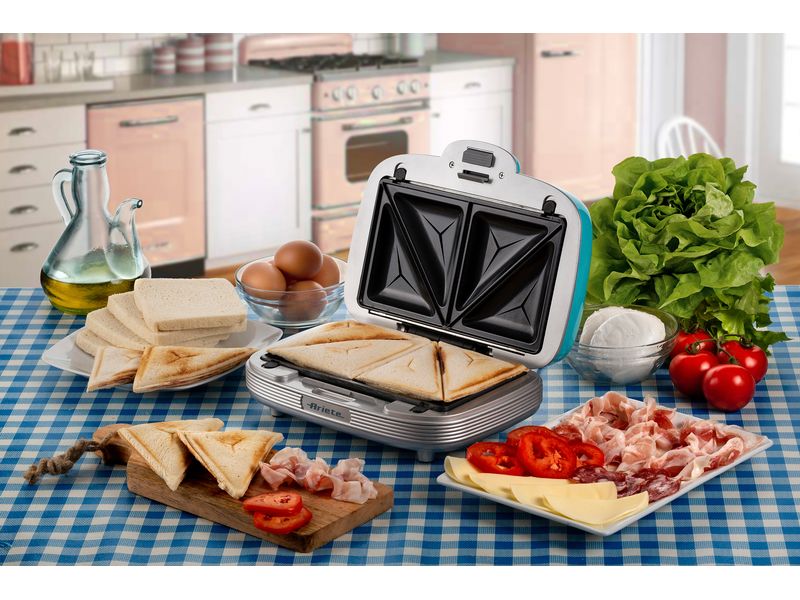 Ariete Multifunktionsgrill Party Time ARI-1972-BL 700 W, Bl Sandwich- und Keksmaschine